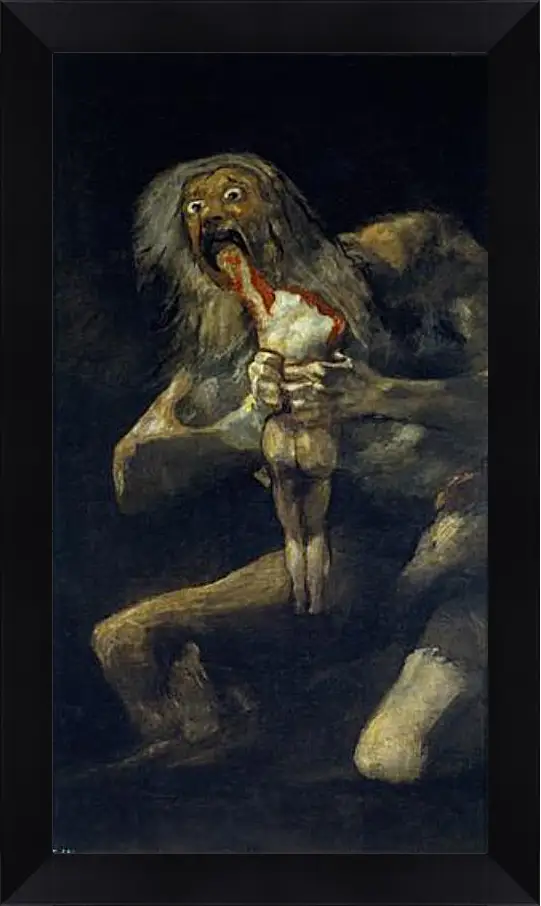 Картина в раме - Saturn devouring one of his sons. Франсиско Гойя