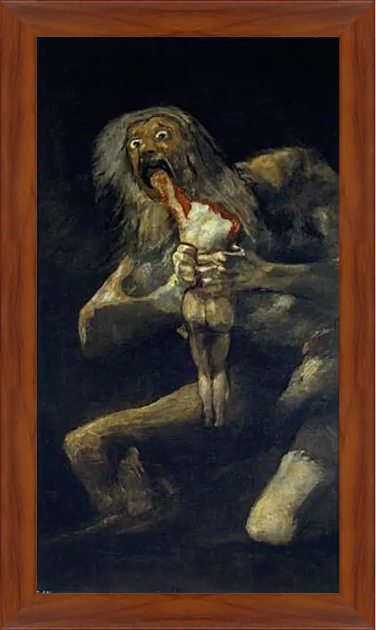 Картина в раме - Saturn devouring one of his sons. Франсиско Гойя