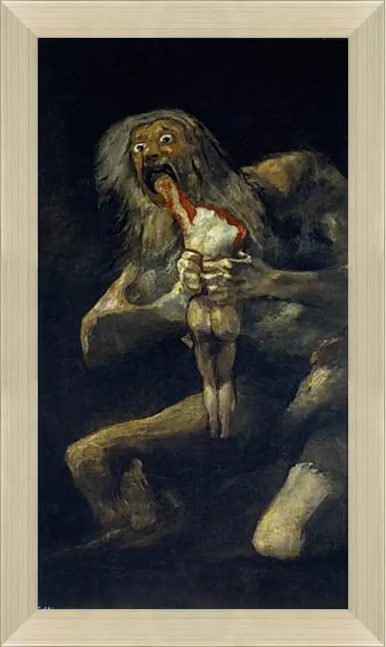 Картина в раме - Saturn devouring one of his sons. Франсиско Гойя