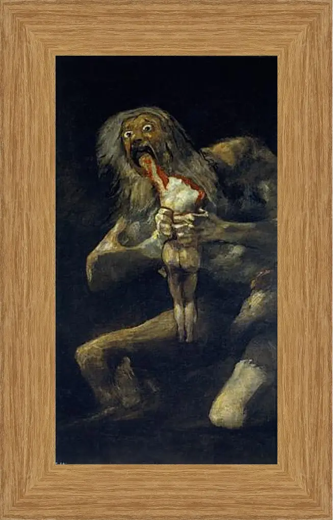 Картина в раме - Saturn devouring one of his sons. Франсиско Гойя