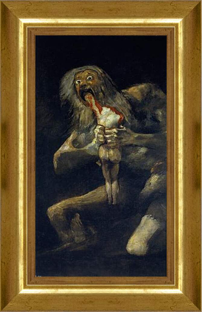 Картина в раме - Saturn devouring one of his sons. Франсиско Гойя