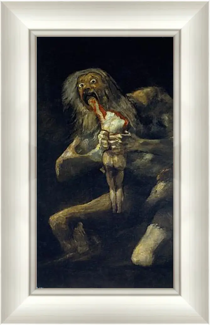 Картина в раме - Saturn devouring one of his sons. Франсиско Гойя