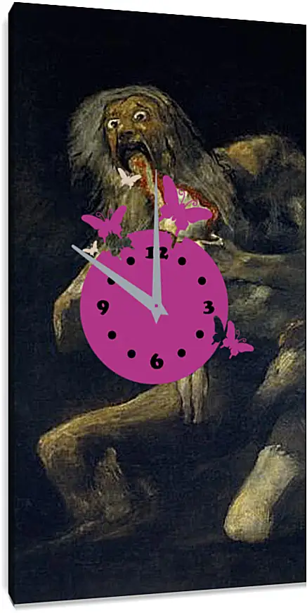 Часы картина - Saturn devouring one of his sons. Франсиско Гойя