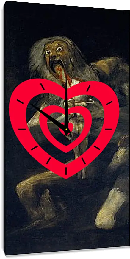 Часы картина - Saturn devouring one of his sons. Франсиско Гойя