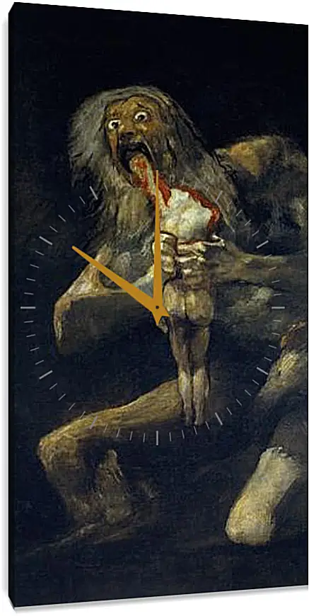 Часы картина - Saturn devouring one of his sons. Франсиско Гойя