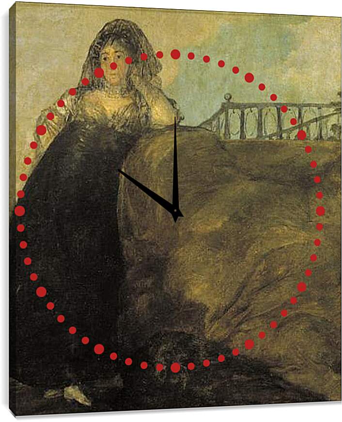 Часы картина - Leocadia Zorilla. Франсиско Гойя