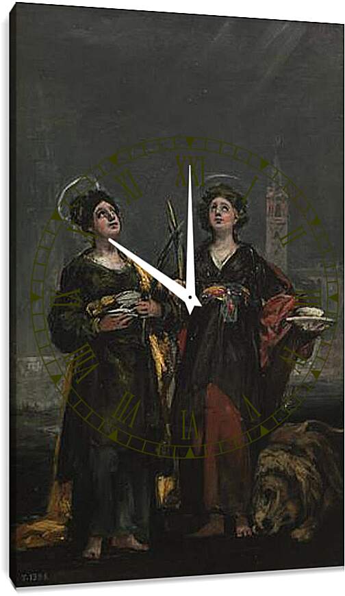 Часы картина - Saint Justa and Saint Rufina. Франсиско Гойя