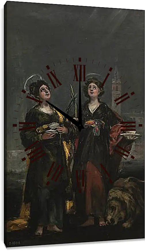 Часы картина - Saint Justa and Saint Rufina. Франсиско Гойя