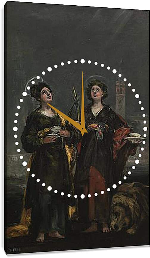 Часы картина - Saint Justa and Saint Rufina. Франсиско Гойя