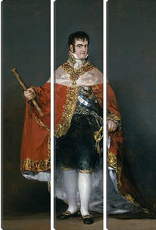 Модульная картина - King Fernando VII with the Robes of State. Франсиско Гойя