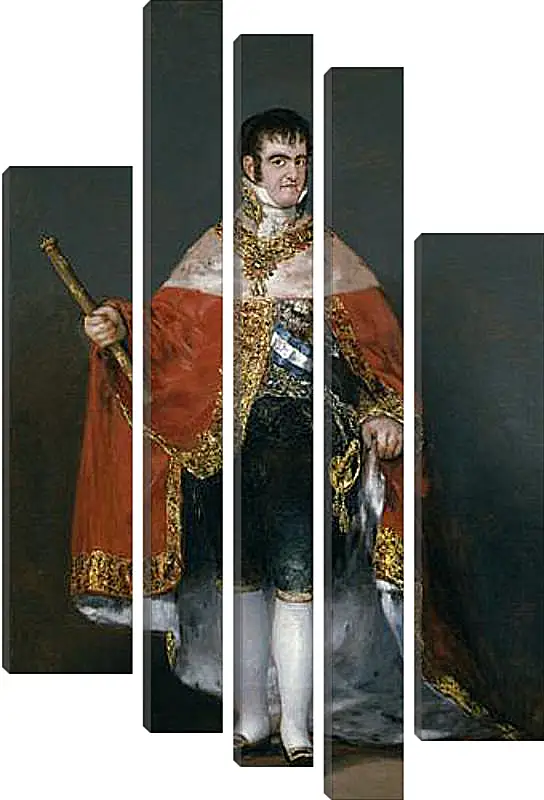 Модульная картина - King Fernando VII with the Robes of State. Франсиско Гойя