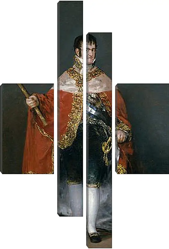 Модульная картина - King Fernando VII with the Robes of State. Франсиско Гойя