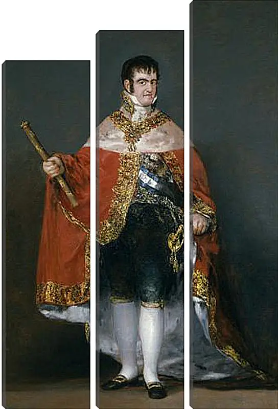 Модульная картина - King Fernando VII with the Robes of State. Франсиско Гойя