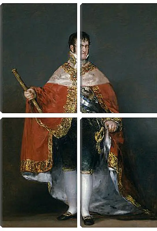 Модульная картина - King Fernando VII with the Robes of State. Франсиско Гойя