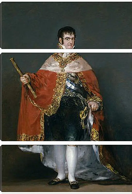 Модульная картина - King Fernando VII with the Robes of State. Франсиско Гойя