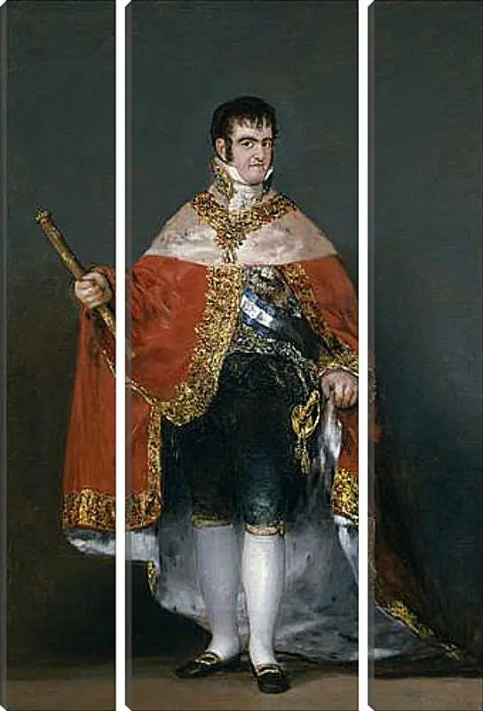 Модульная картина - King Fernando VII with the Robes of State. Франсиско Гойя