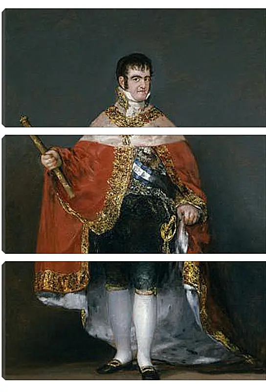 Модульная картина - King Fernando VII with the Robes of State. Франсиско Гойя