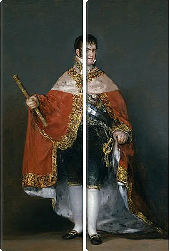 Модульная картина - King Fernando VII with the Robes of State. Франсиско Гойя