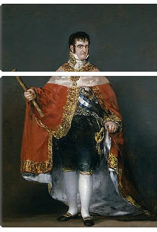 Модульная картина - King Fernando VII with the Robes of State. Франсиско Гойя