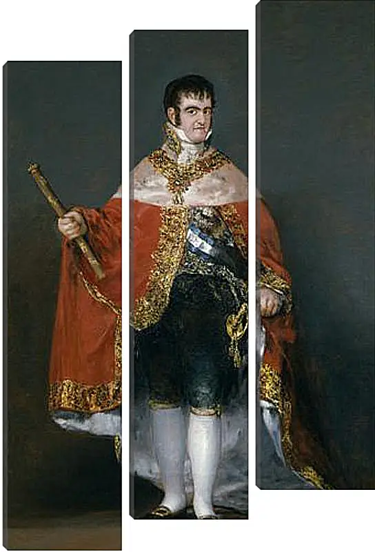 Модульная картина - King Fernando VII with the Robes of State. Франсиско Гойя