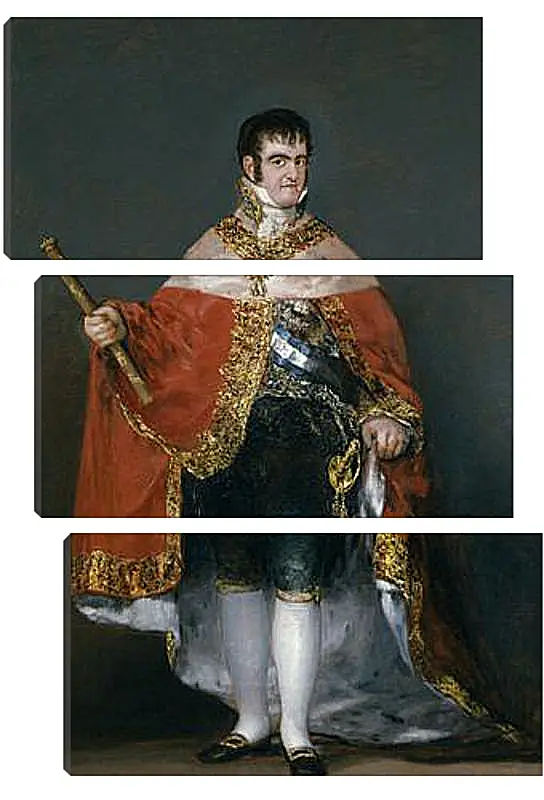 Модульная картина - King Fernando VII with the Robes of State. Франсиско Гойя