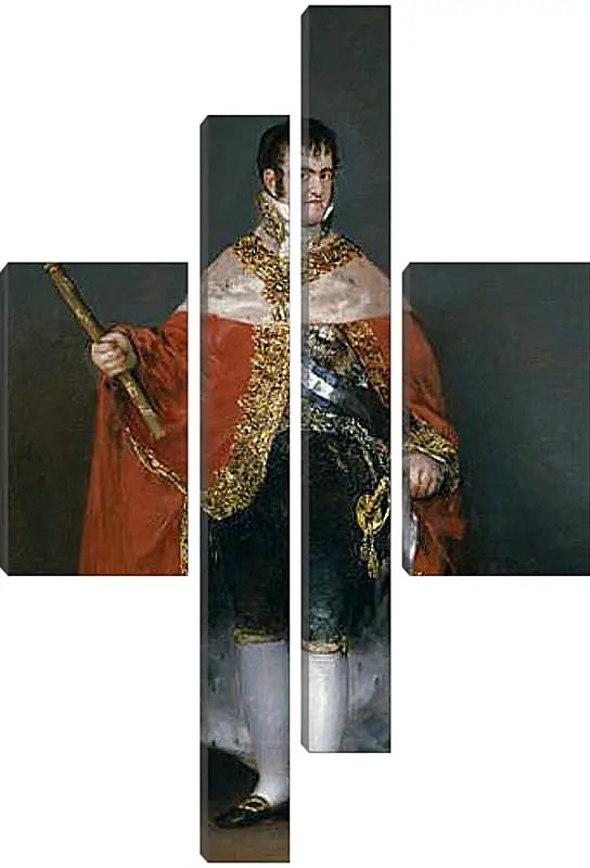 Модульная картина - King Fernando VII with the Robes of State. Франсиско Гойя