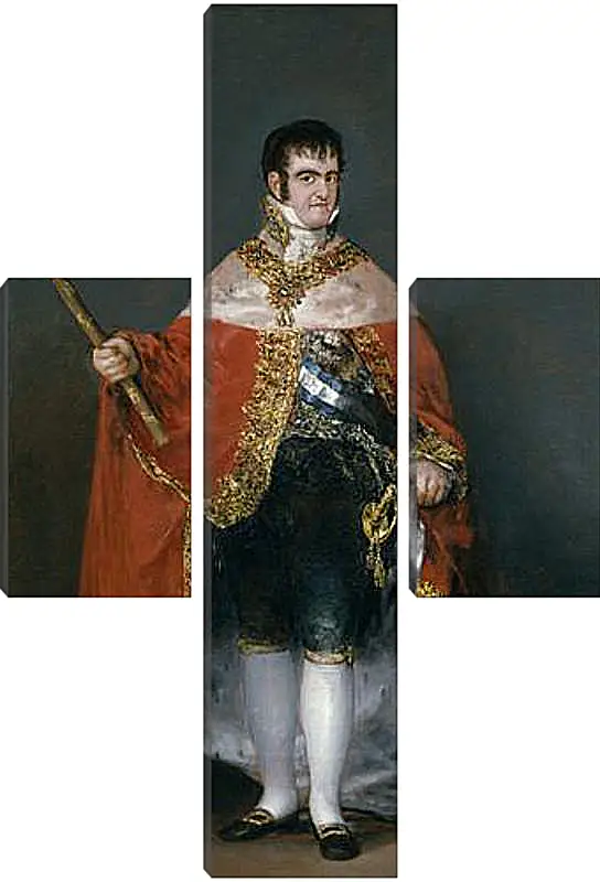 Модульная картина - King Fernando VII with the Robes of State. Франсиско Гойя