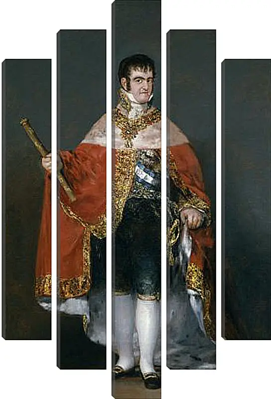 Модульная картина - King Fernando VII with the Robes of State. Франсиско Гойя