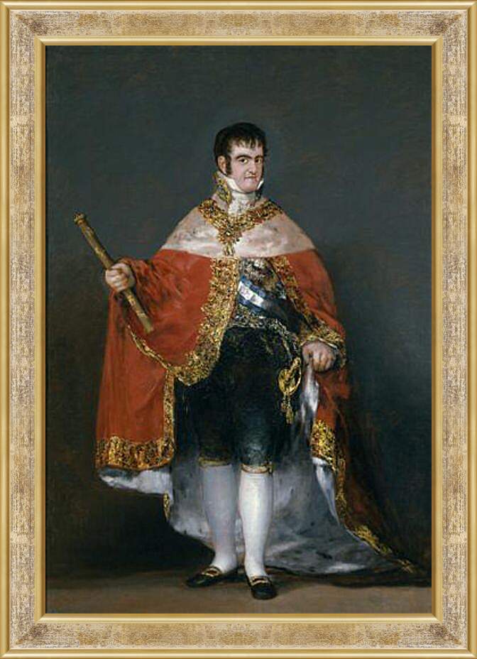 Картина в раме - King Fernando VII with the Robes of State. Франсиско Гойя
