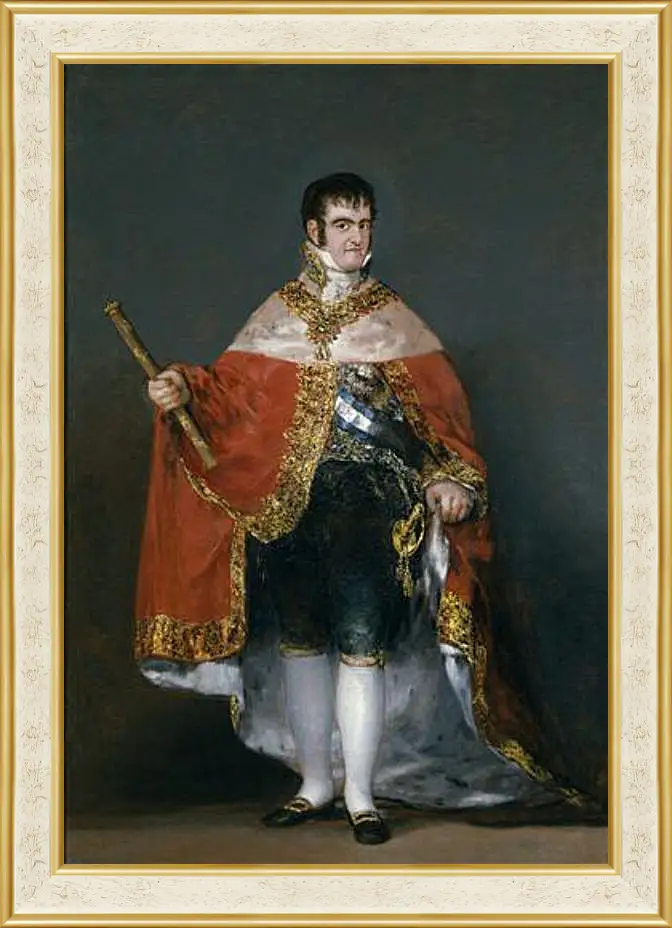 Картина в раме - King Fernando VII with the Robes of State. Франсиско Гойя