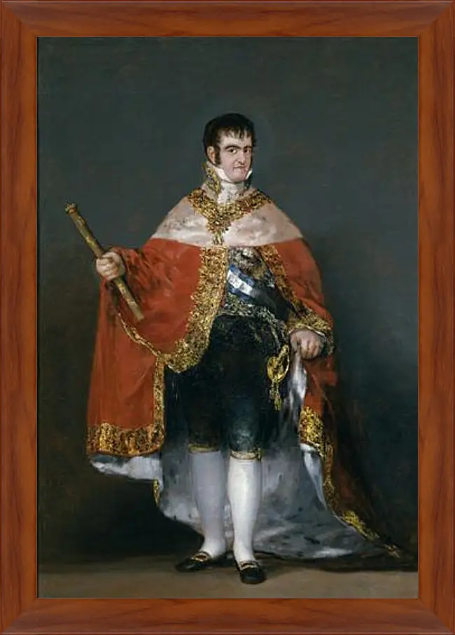 Картина в раме - King Fernando VII with the Robes of State. Франсиско Гойя