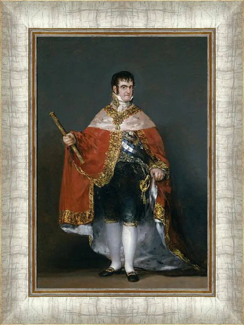 Картина в раме - King Fernando VII with the Robes of State. Франсиско Гойя