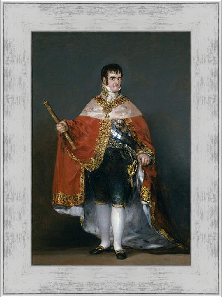 Картина в раме - King Fernando VII with the Robes of State. Франсиско Гойя