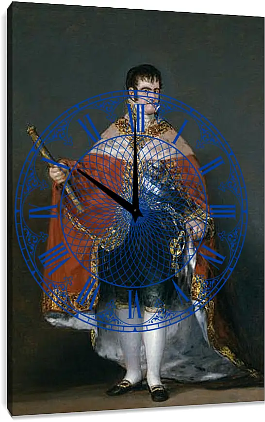 Часы картина - King Fernando VII with the Robes of State. Франсиско Гойя