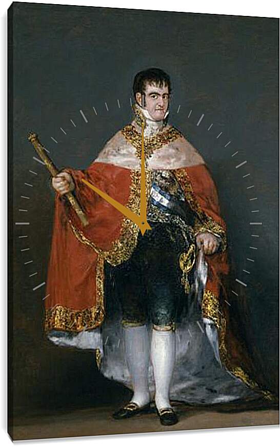 Часы картина - King Fernando VII with the Robes of State. Франсиско Гойя