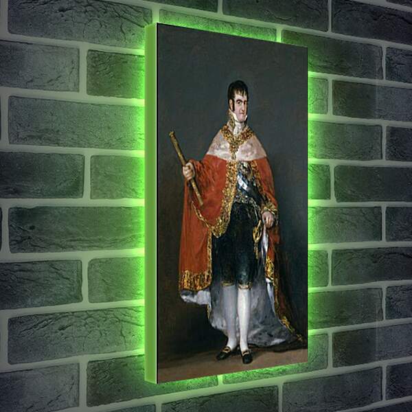 Лайтбокс световая панель - King Fernando VII with the Robes of State. Франсиско Гойя