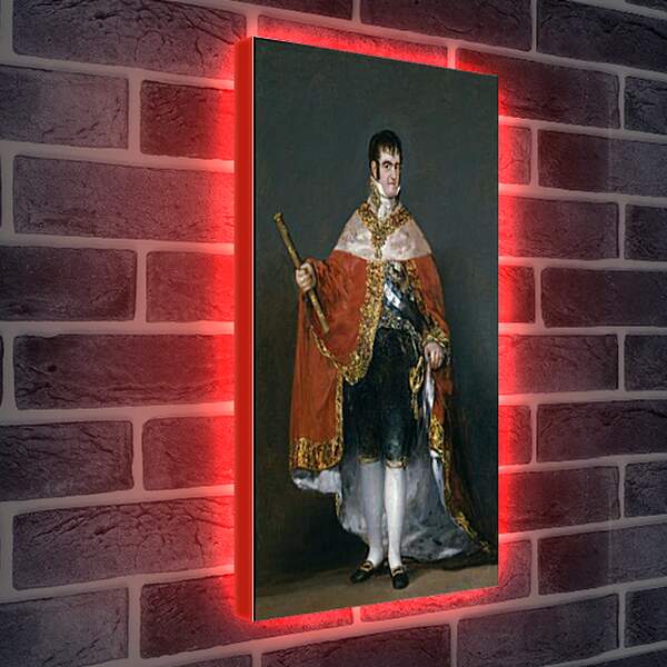 Лайтбокс световая панель - King Fernando VII with the Robes of State. Франсиско Гойя