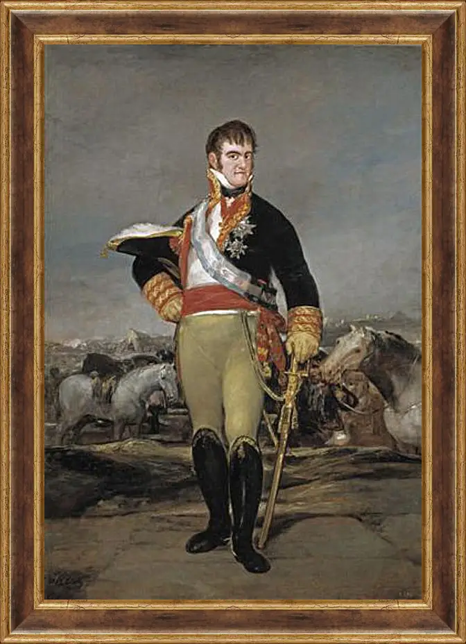 Картина в раме - Fernando VII at camp. Франсиско Гойя