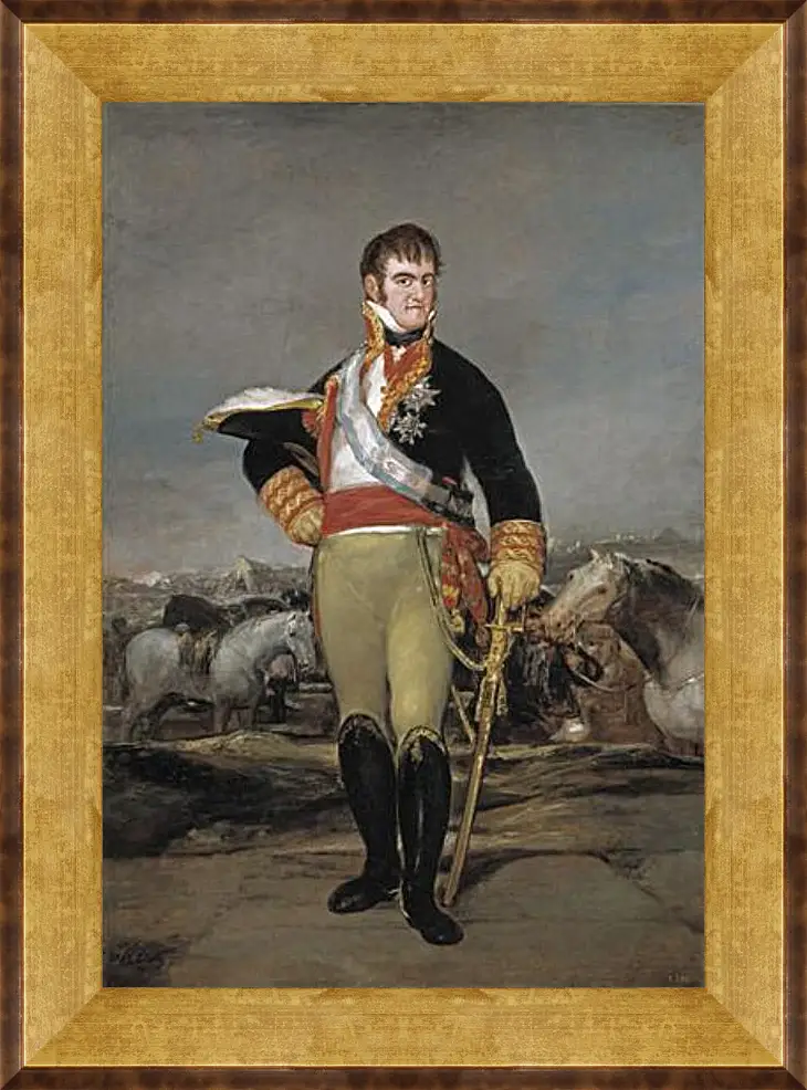 Картина в раме - Fernando VII at camp. Франсиско Гойя