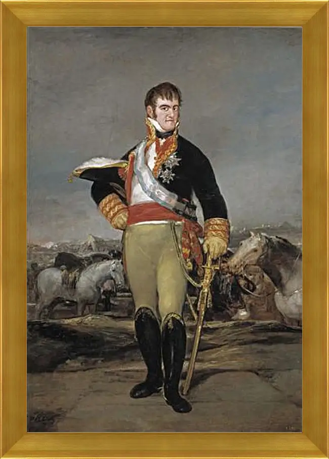 Картина в раме - Fernando VII at camp. Франсиско Гойя