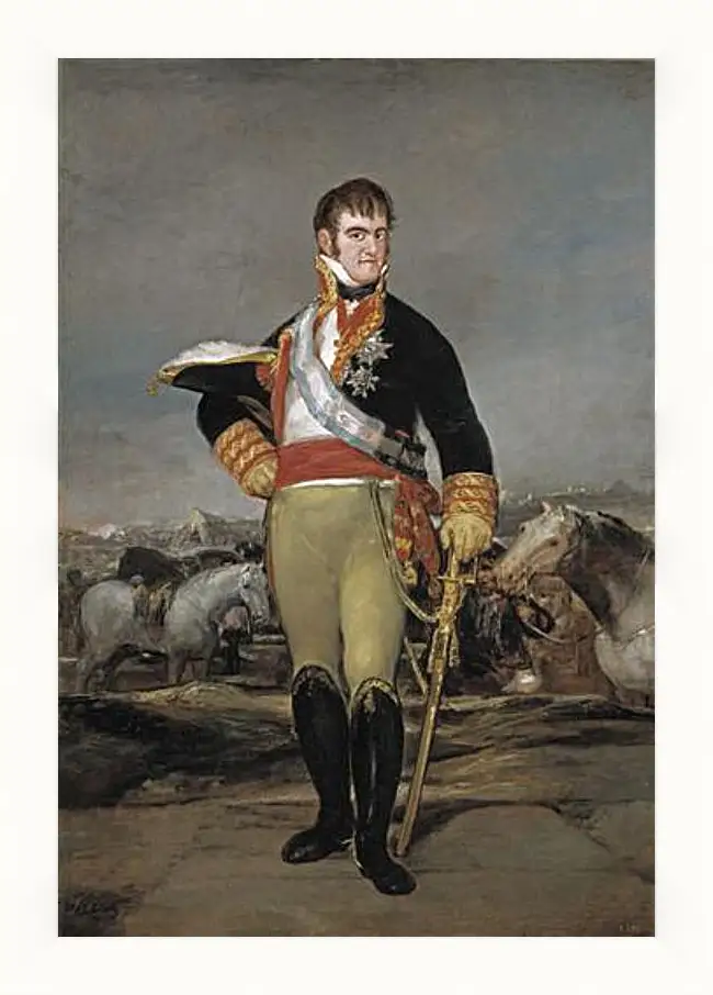 Картина в раме - Fernando VII at camp. Франсиско Гойя