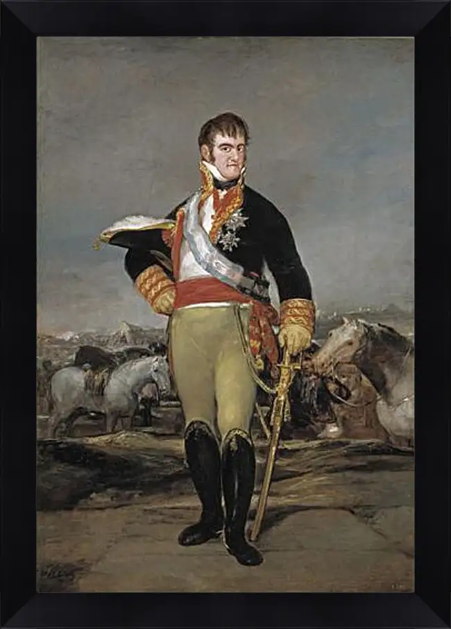 Картина в раме - Fernando VII at camp. Франсиско Гойя