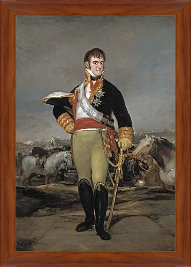 Картина в раме - Fernando VII at camp. Франсиско Гойя