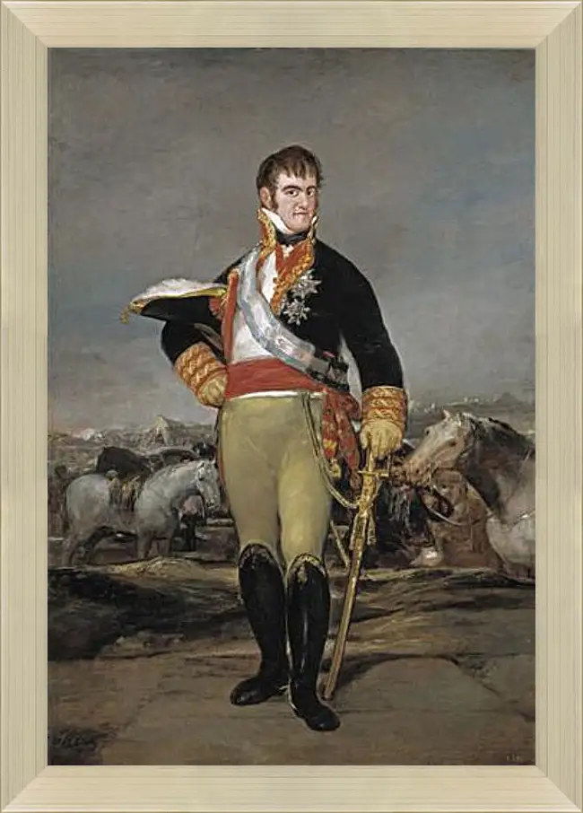 Картина в раме - Fernando VII at camp. Франсиско Гойя