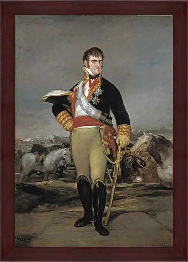 Картина в раме - Fernando VII at camp. Франсиско Гойя