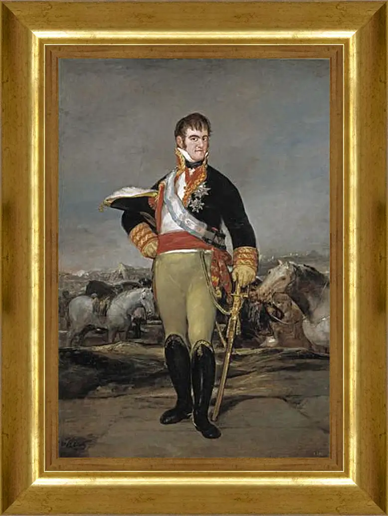 Картина в раме - Fernando VII at camp. Франсиско Гойя