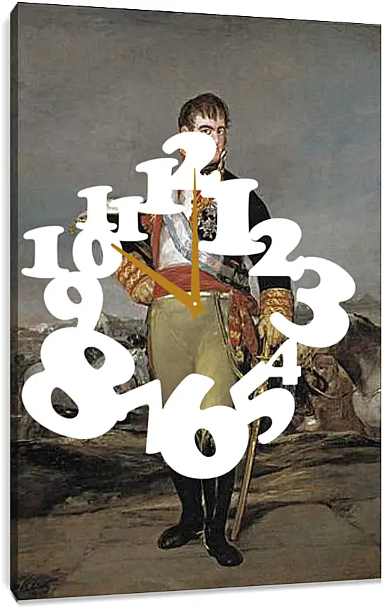 Часы картина - Fernando VII at camp. Франсиско Гойя