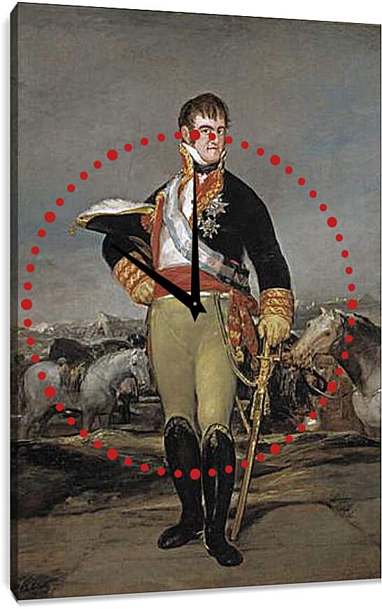 Часы картина - Fernando VII at camp. Франсиско Гойя