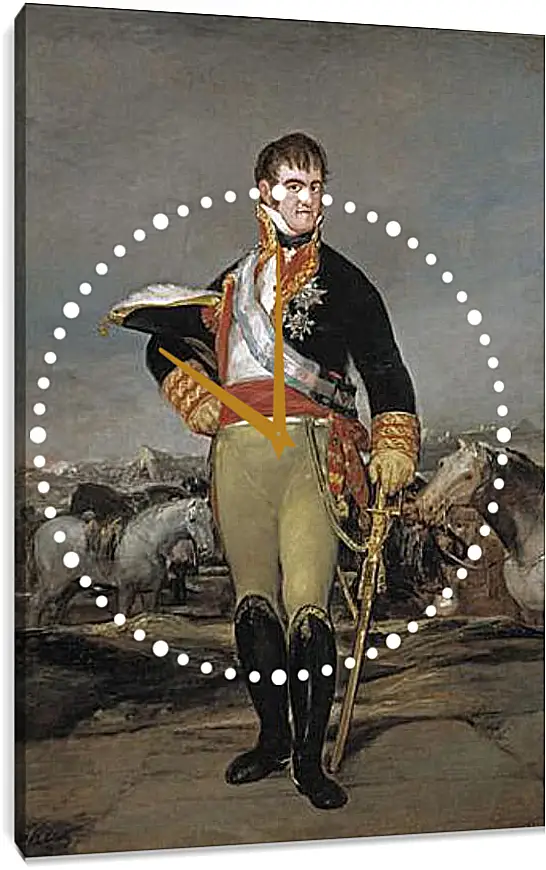 Часы картина - Fernando VII at camp. Франсиско Гойя