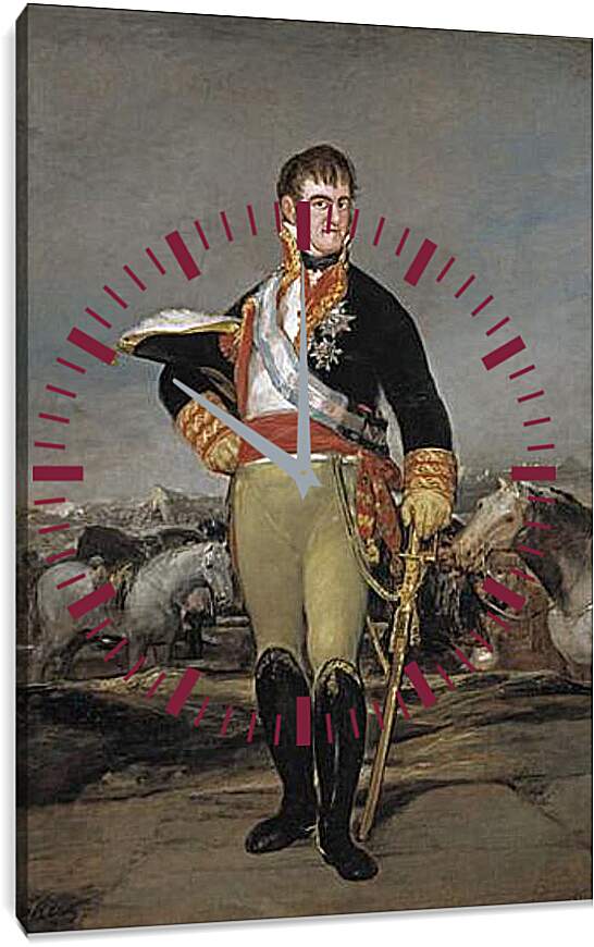 Часы картина - Fernando VII at camp. Франсиско Гойя